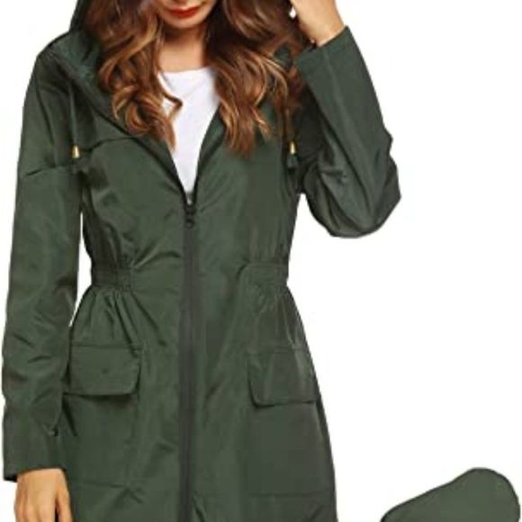 Lomon Women Waterproof Lightweight Rain Jacket Active Outdoor Hooded Raincoat - Picture 1 of 3